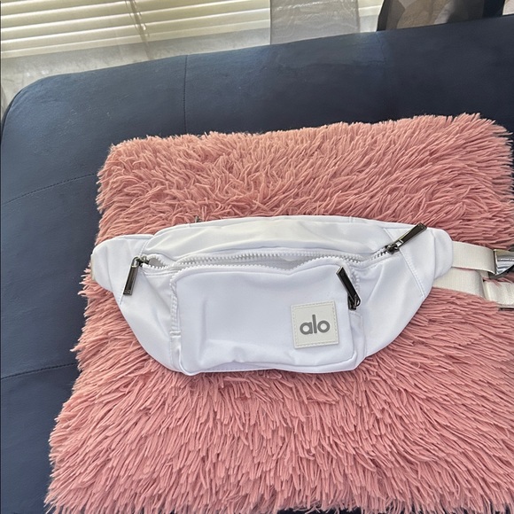ALO Yoga | Bags | Alo Yoga White Belt Bag With Silver Accents